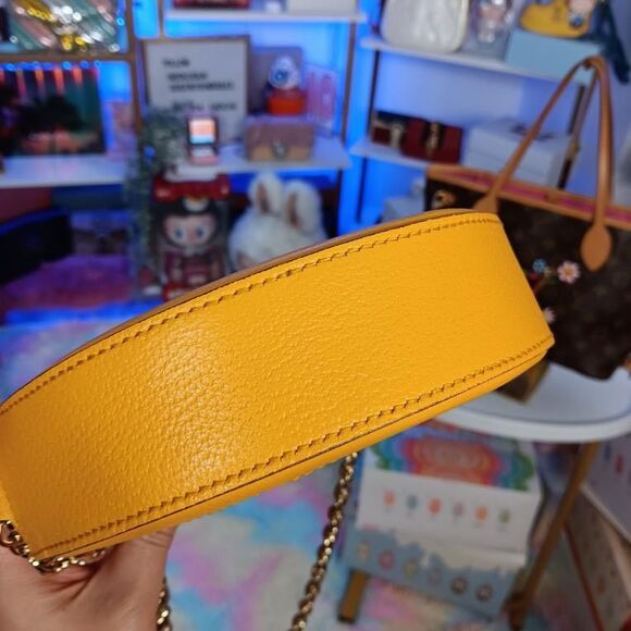 NIB GUCCI GG Supreme Monogram Flora Web Ophidia Round Crossbody Shoulder Bag Yel - Picture 6 of 10